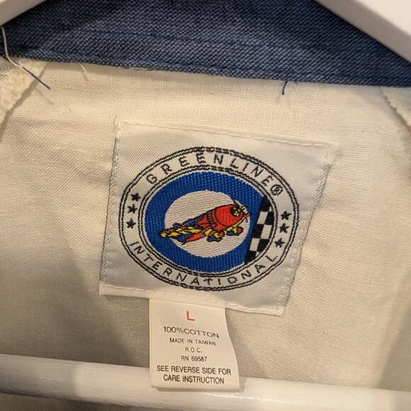 Vintage Greenline International Polo 80's 90's Cotton Casual - Size L - Picture 7 of 8